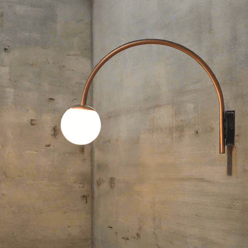 CWS101 Dijon Curved Wall Lamp Copper