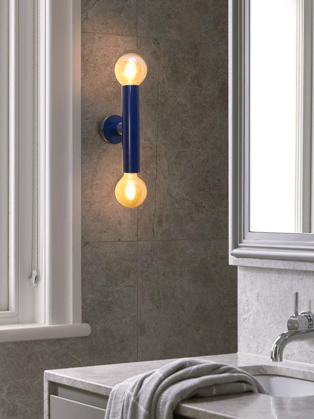 CWS158 Blue Pop Twin-Light Wall Sconce