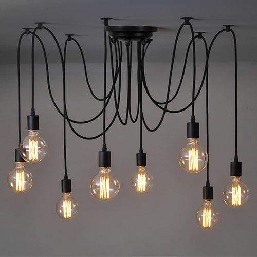 FLR101 Edison Lights 8 Heads Industrial Style Chandelier