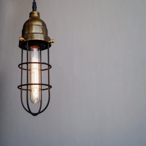 CLH125 Gold Cage Industrial Pendant Lighting