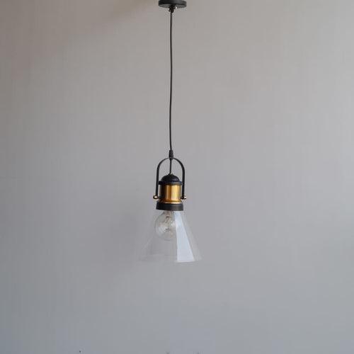 CLH113 Industrial Pendant Light Conical Clear Glass