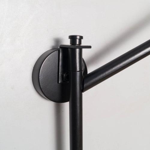 FSW204 Swivel-Head Nordic Matte Black Glass Wall Light Fixture