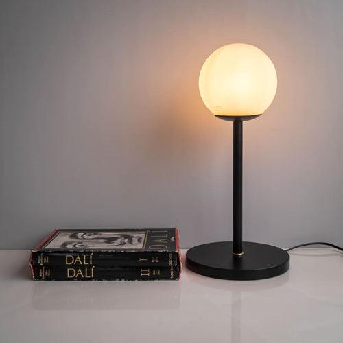 CDL101 White Frosted Glass Shade Contemporary Table Lamp