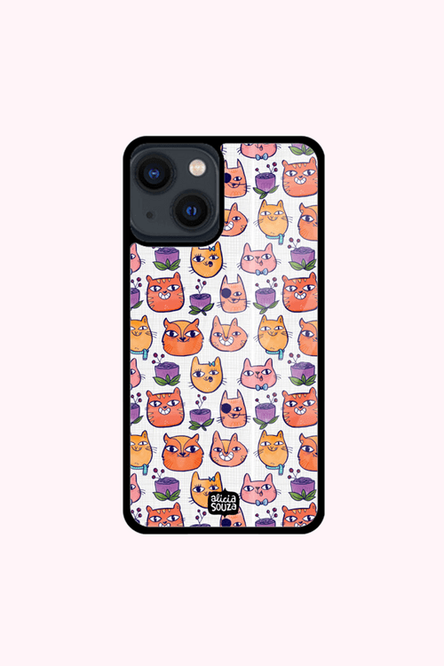 Happy Cats Glass iPhone Cover