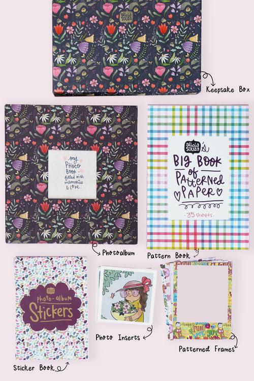 Purple Floral Photo Album Combo