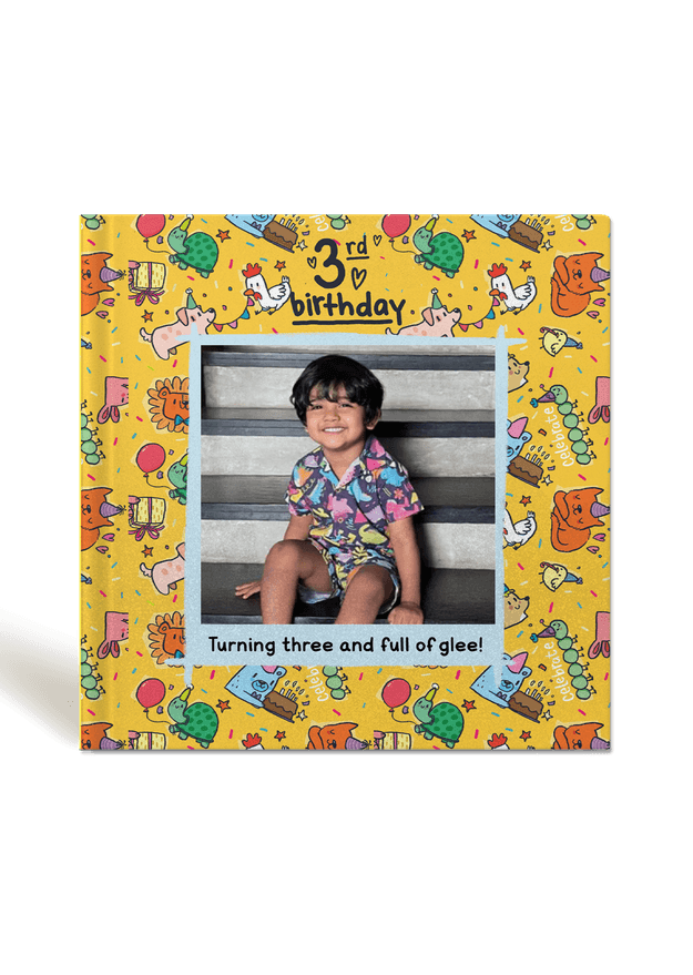 Kids Birthday 3rd Custom Photobook - Medium