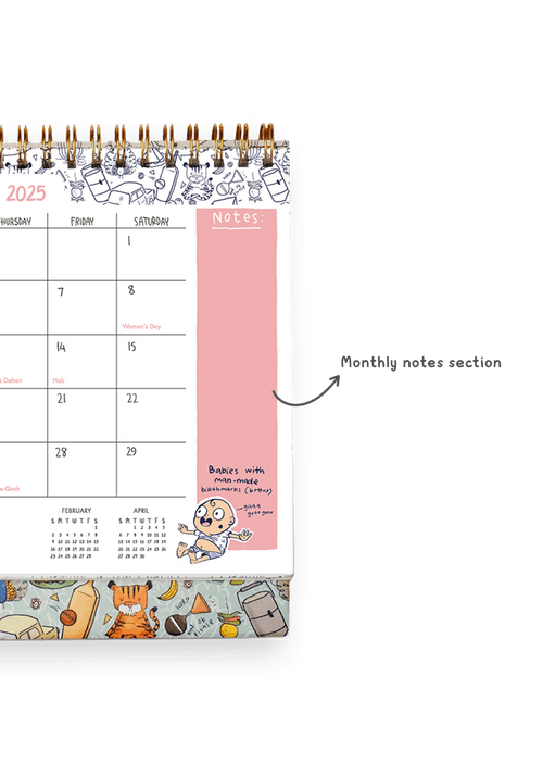 2025 Endearing Desk Calendar