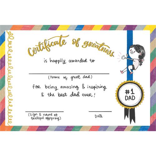 Best Dad Certificate