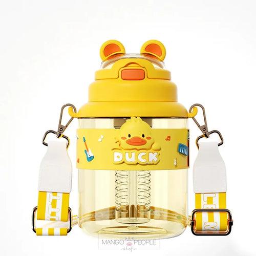 KAWAII CUTE ANIMALS ROUND WATER BOTTLE WITH FRUIT INFUSER PARTITION - 1100ML