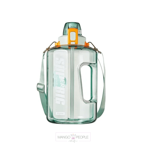 LARGE CAPACITY WATER JUG WITH STRAW AND TIME MARKER - 1500ML