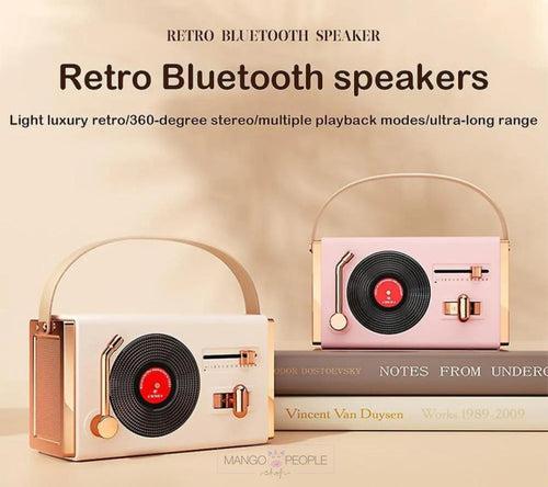 Retro Wireless Bluetooth Speaker With Classy Vinyl Record Player Style