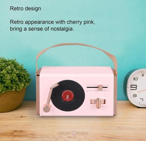 Retro Wireless Bluetooth Speaker With Classy Vinyl Record Player Style