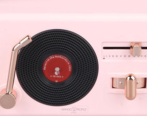 Retro Wireless Bluetooth Speaker With Classy Vinyl Record Player Style