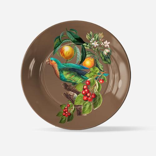 Jungle Parrot Bird Painting Wall Decor Plate