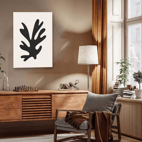 Black Leaf Painting