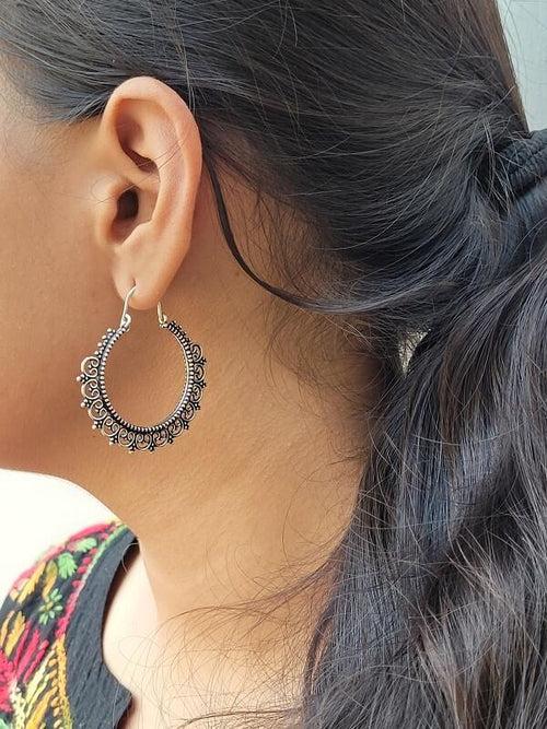 Silver Hoop Earrings