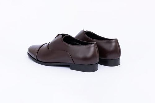 OXFORDS WITH ELASTIC CLOSURE- BROWN