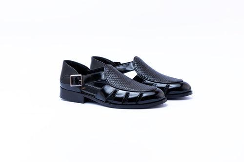 ETHNIC SANDALS-BLACK