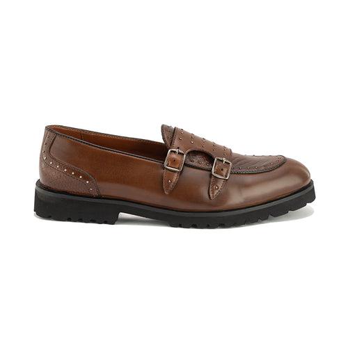 The Alternate monk strap slip-ons- Brown