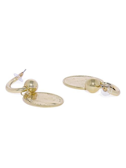 Roman Coin Gold Earrings