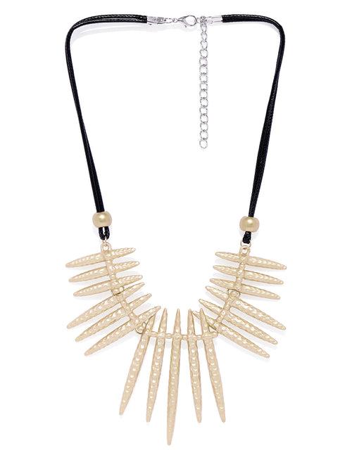 Tribal Gold Matte Necklace