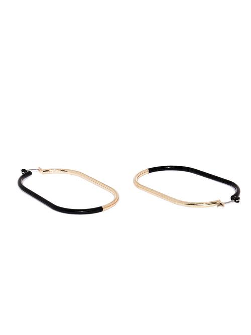 Black and Gold Hoops