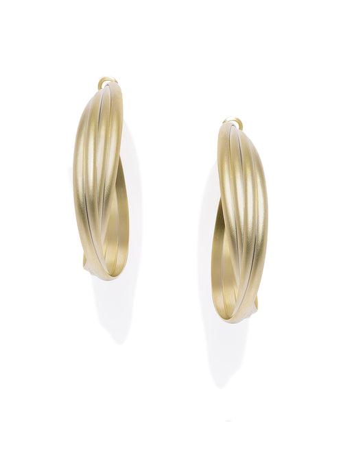 Textured Matte Gold Hoops