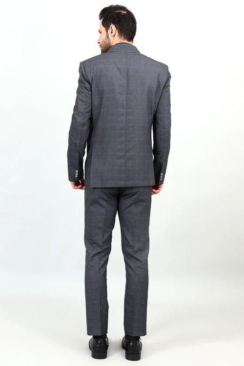 Poly Viscose Grey Three Piece Suit