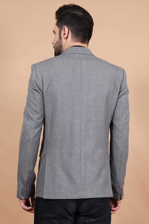 Polyester Cotton Grey Blazer