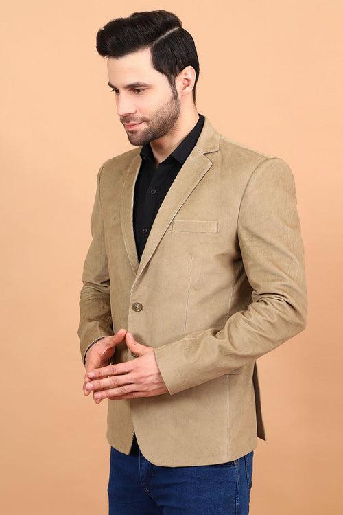 Corduroy Cotton Brown Blazer