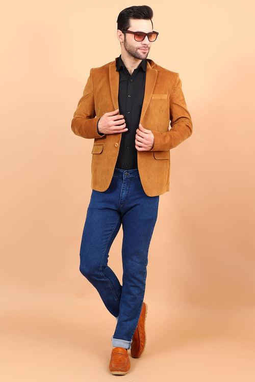 Corduroy Cotton Yellow 2 Blazer