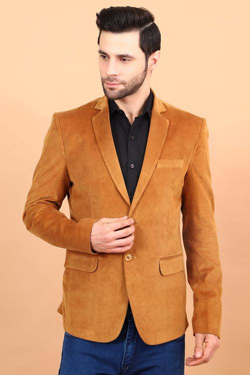 Corduroy Cotton Yellow 2 Blazer