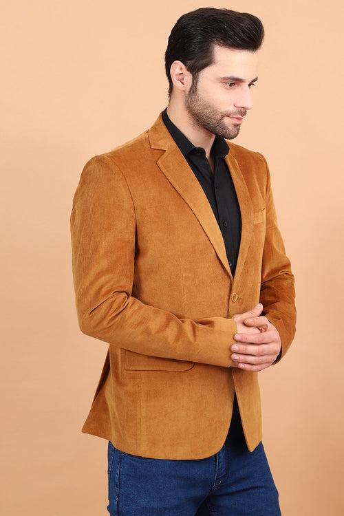 Corduroy Cotton Yellow 2 Blazer