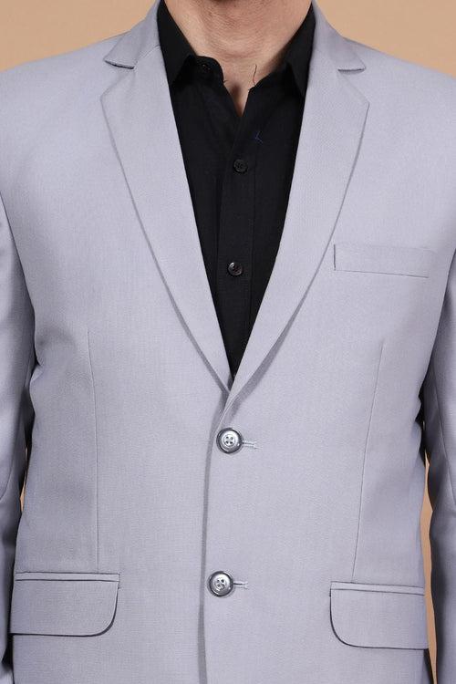 Polyester Cotton Grey Blazer