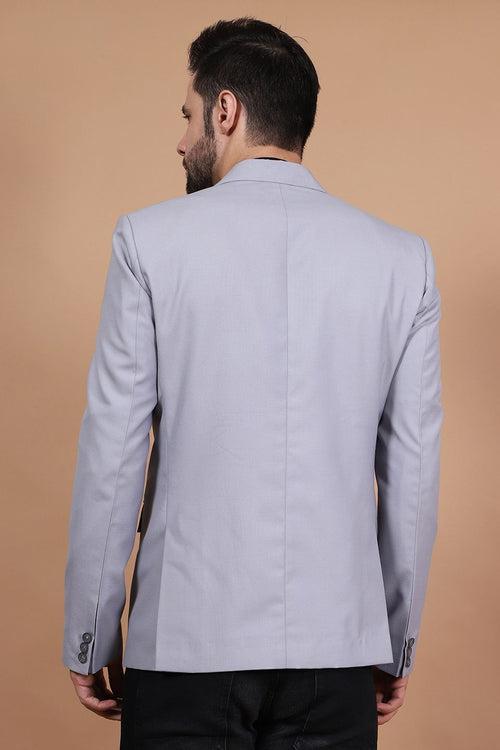 Polyester Cotton Grey Blazer