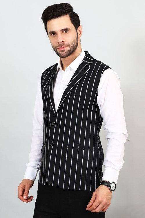 Polyester Cotton Black Modi Nehru Jacket