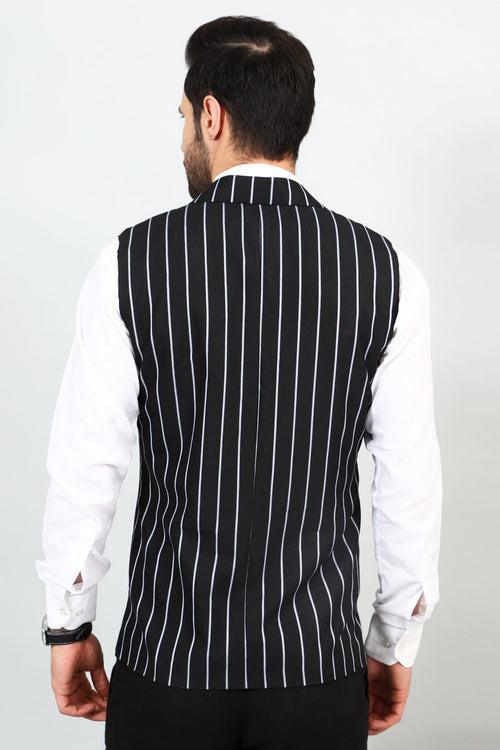 Polyester Cotton Black Modi Nehru Jacket