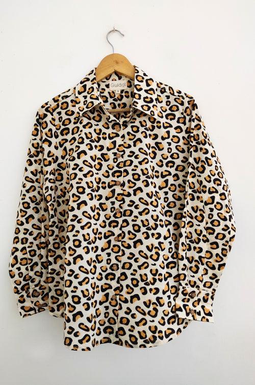 Leopard Printed Cotton Shirt