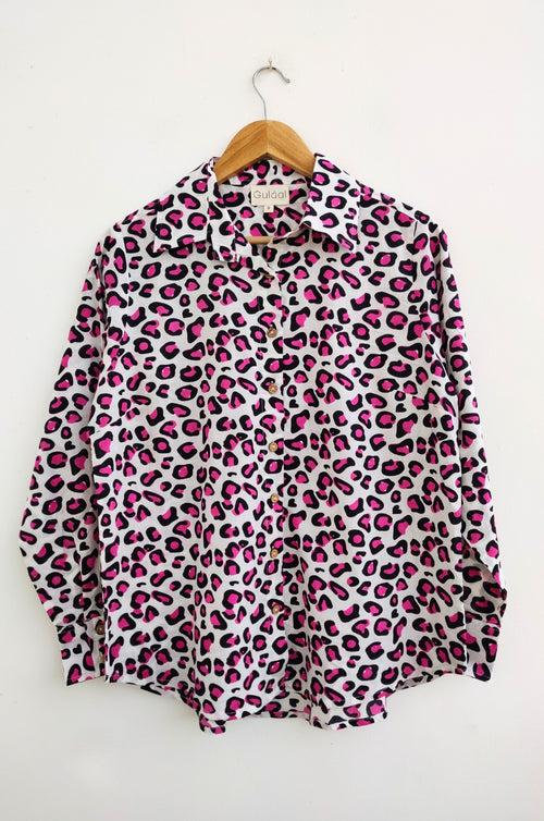 Leopard Printed Cotton Shirt