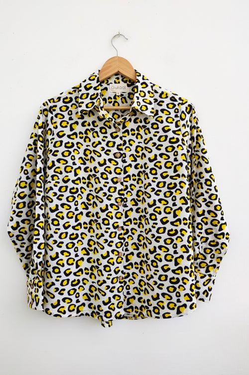 Leopard Printed Cotton Shirt