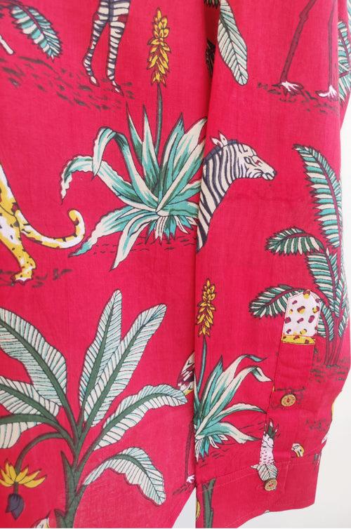 Tropical Jungle Print Men's Shirt