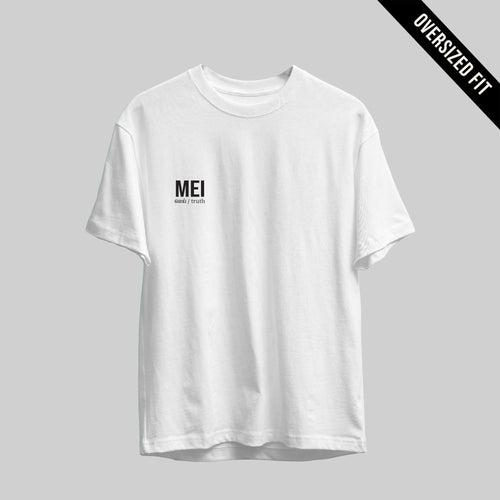 Mei | Tamil Oversized T-Shirt (White) (Right Pocket)