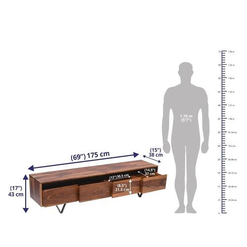 Cristo Sheesham Solid Wood TV Unit