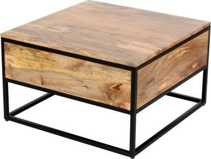 Novo Coffee table in Solid Wood with Metal Base