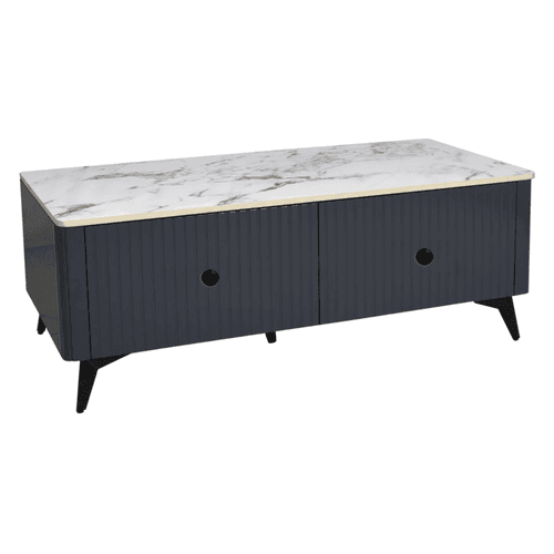 Steven Storage Coffee Table in Marble Top