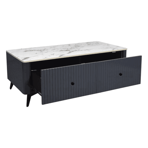 Steven Storage Coffee Table in Marble Top