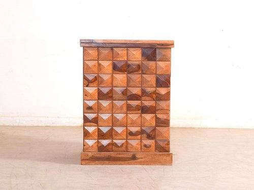 Diamond Bar Cabinet XL In Sheesham Wood