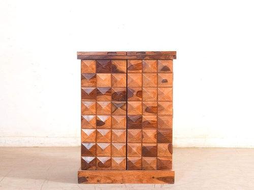 Diamond Bar Cabinet XL In Sheesham Wood