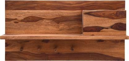 Wall Shelf Cum Key Holder in Sheesham Wood