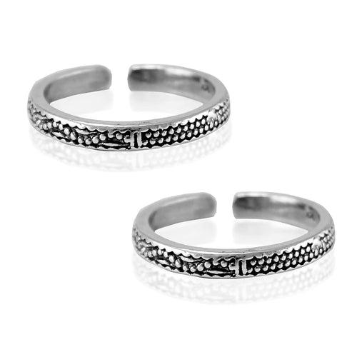 Taraash 925 Sterling Silver Antique Toe Ring For Women